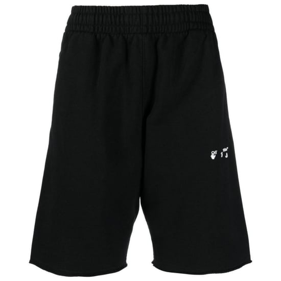 Off-White OW Logo Zwarte Sweat Shorts - Image 1