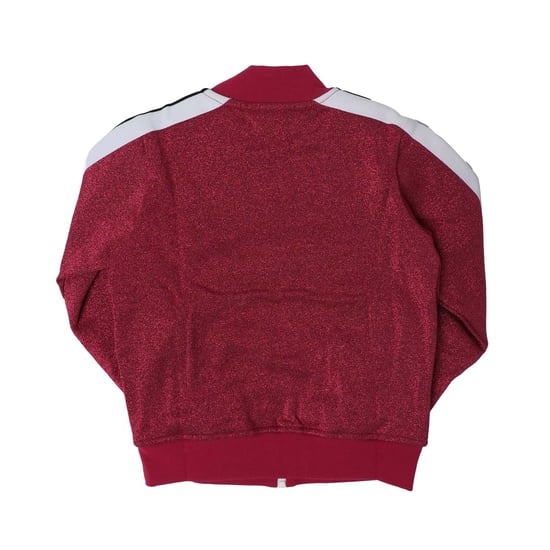 Girl's Palm Angels Juniors Logo Lurex Bomber Track Jacket in Pink white - Image 2