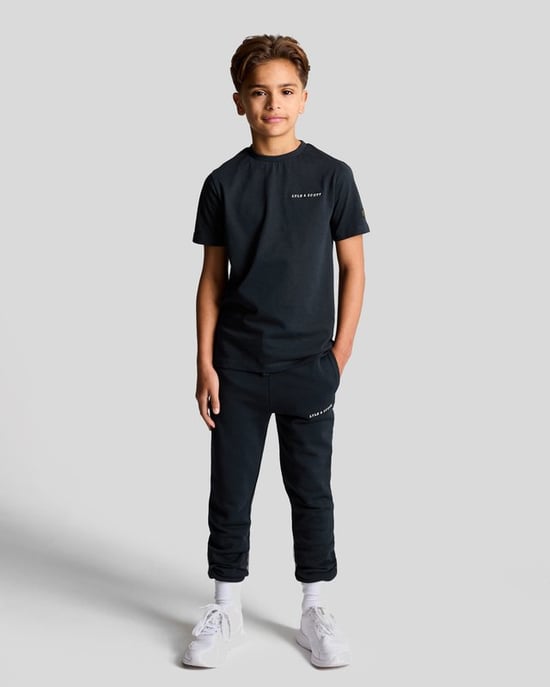 Lyle & Scott Kids Script Embroidered Jogger - Dark Navy - Image 1