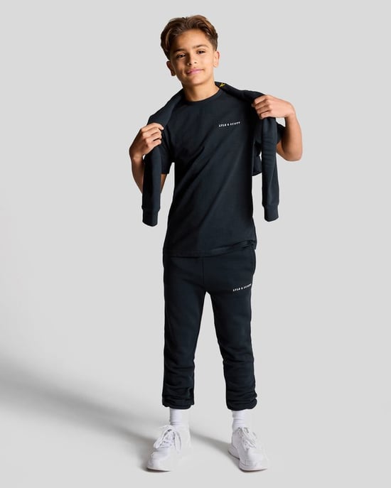 Lyle & Scott Kids Script Embroidered Jogger - Dark Navy - Image 2