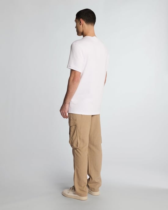 Lyle & Scott Bomulls- och Linne Cargo Byxor - Sand - Image 3