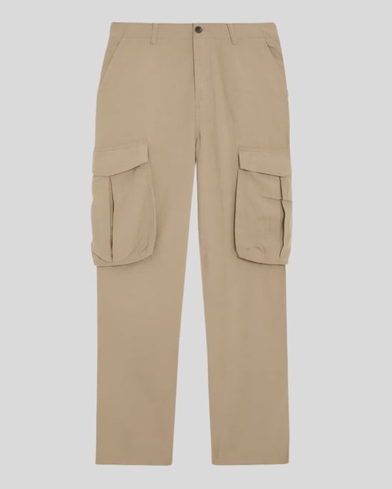Lyle & Scott Bomulls- och Linne Cargo Byxor - Sand - Image 5