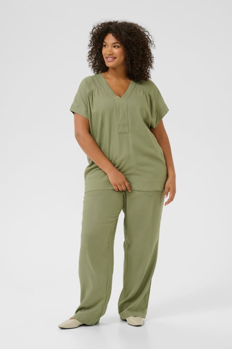 Pants Suiting Loose fit Oil Green - Image 2