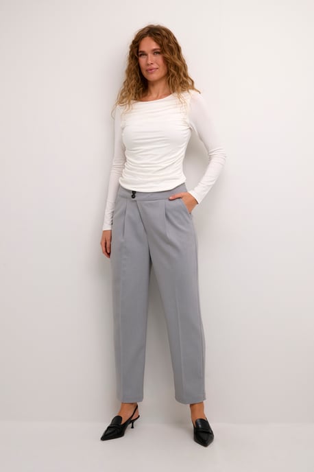 Pants Suiting Regular fit Grey Melange - Image 1