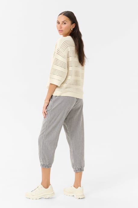 Pants Suiting Relaxed fit Midnight/White Stripe blue white - Image 3