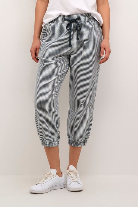Pants Suiting Relaxed fit Midnight/White Stripe blue white - Image 4