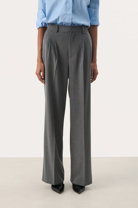 Pants Suiting Classic fit Gray Flannel Pinstripe - Image 3