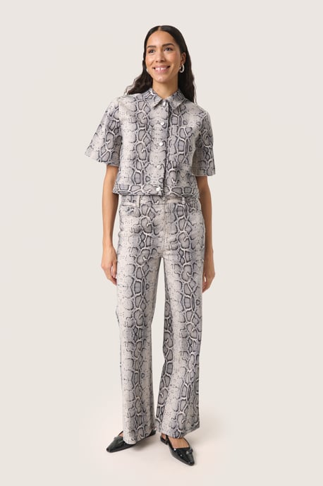 Pants Suiting Regular fit Grey Snake Print - Image 2