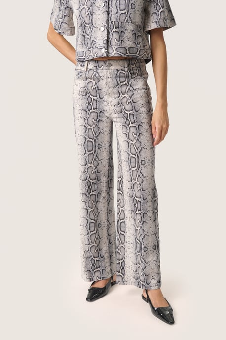 Pants Suiting Regular fit Grey Snake Print - Image 4