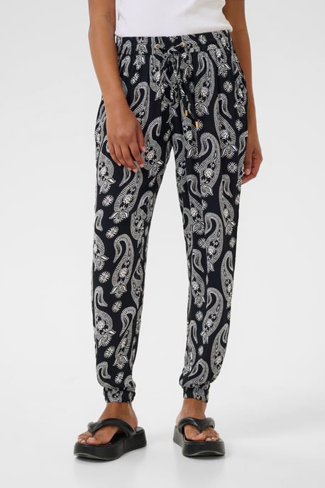 Pants Suiting Regular fit Black / Chalk Paisley - Image 3