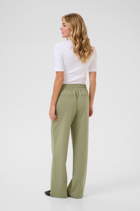Pants-knitted Regular fit Oil Green - Image 2