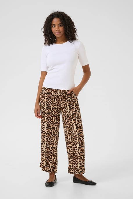 Casual pants Loose fit Naturel Leopard Print - Image 1
