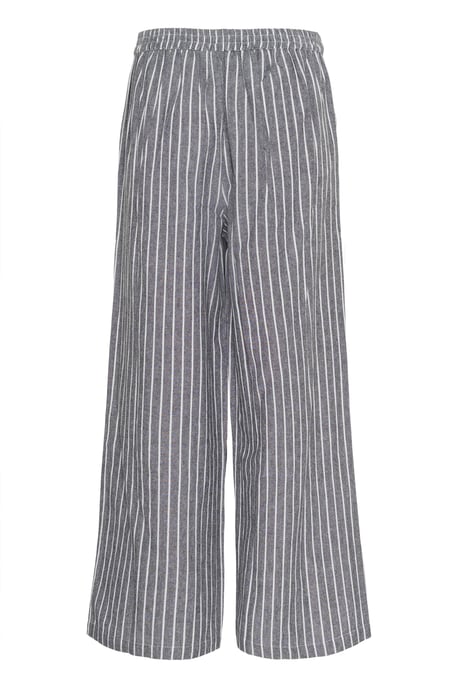 Casual pants Casual fit Black Melange/White Stripe - Image 2