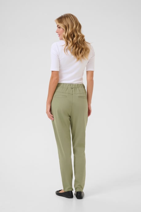 Pants-knitted Regular fit Oil Green - Image 2