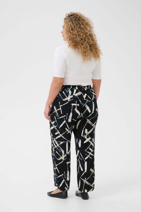 Casual pants Loose fit Black/Midnight Marine Graphic - Image 2