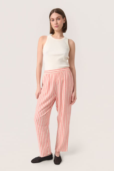 Casual pants Relaxed fit Hot Coral Stripes - Image 1