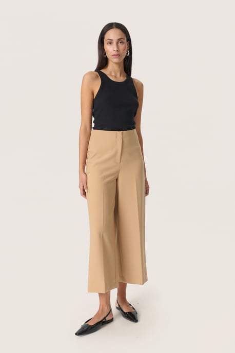 Pants-knitted Regular fit Travertine - Image 2