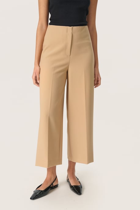 Pants-knitted Regular fit Travertine - Image 3