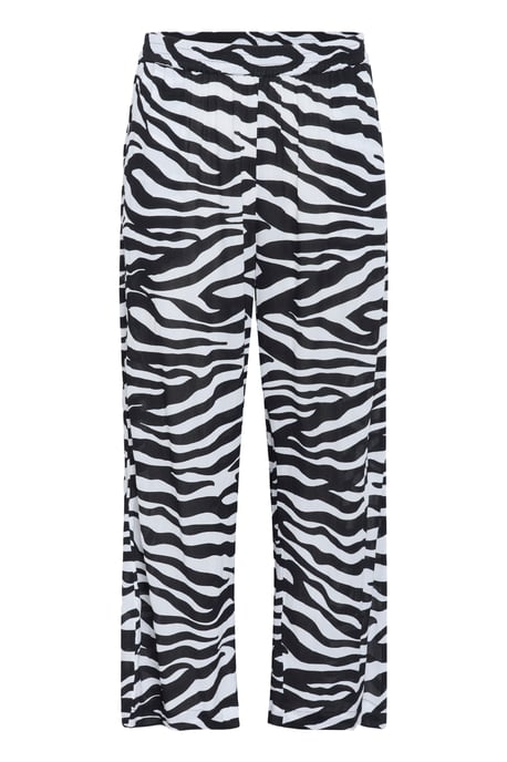 Casual pants Loose fit Black/Chalk Animal Print - Image 4