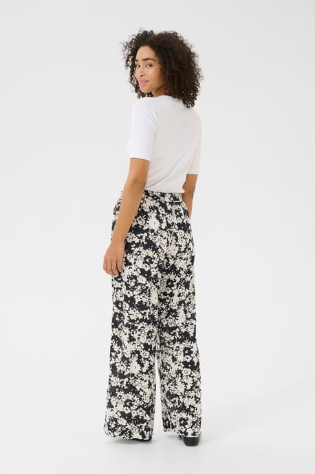 Casual broek Regular fit Black/Turtledove Flower Print black - Image 2