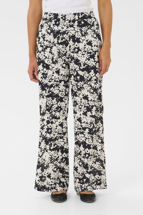 Casual broek Regular fit Black/Turtledove Flower Print black - Image 3