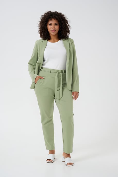 Pants-knitted Regular fit Oil Green - Image 1