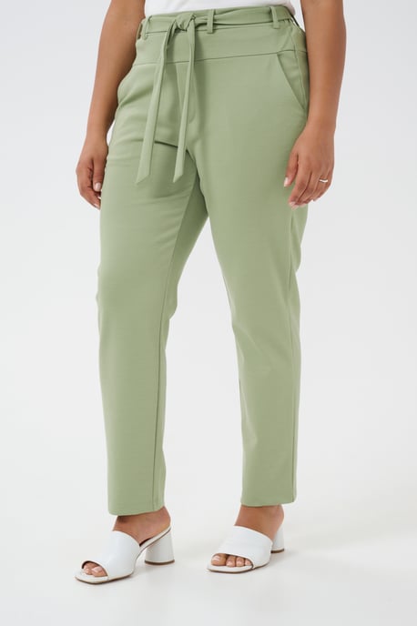 Pants-knitted Regular fit Oil Green - Image 3