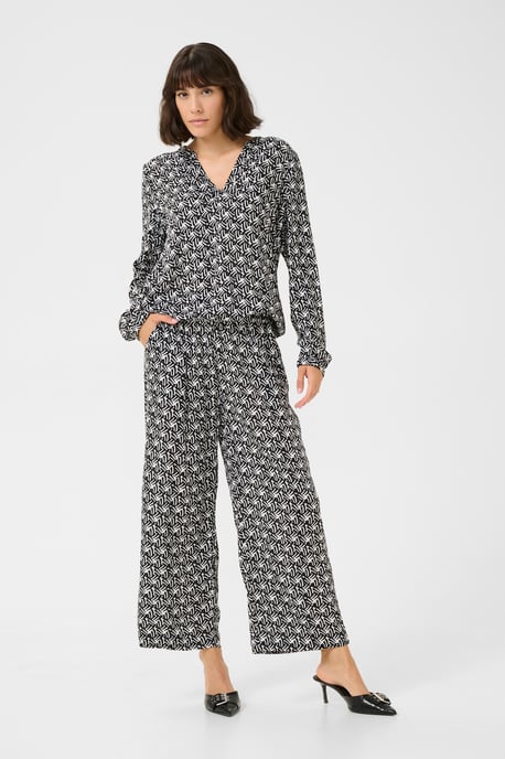 Casual pants Loose fit Black/Moonstruck Retro Print - Image 2