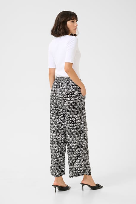 Casual pants Loose fit Black/Moonstruck Retro Print - Image 3