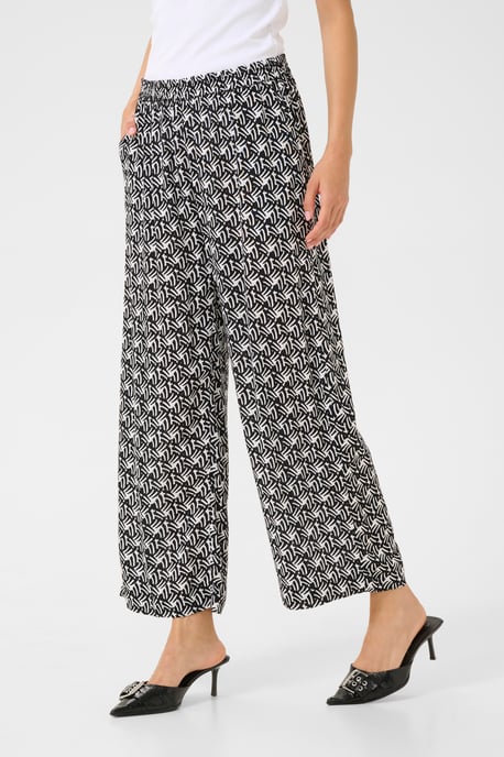 Casual pants Loose fit Black/Moonstruck Retro Print - Image 4
