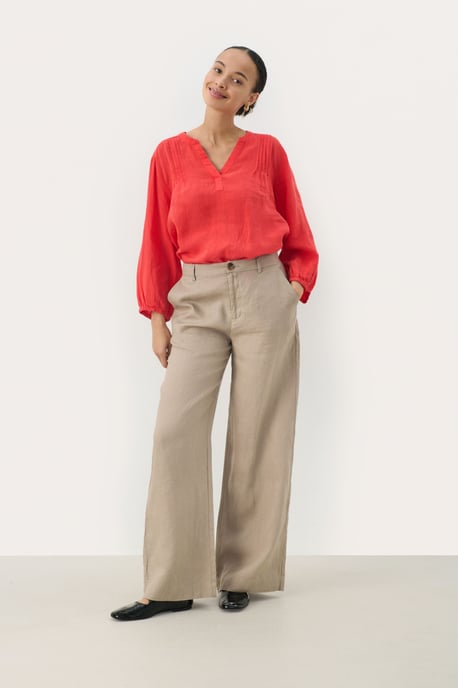 Casual broek Classic fit Desert Taupe beige - Image 1
