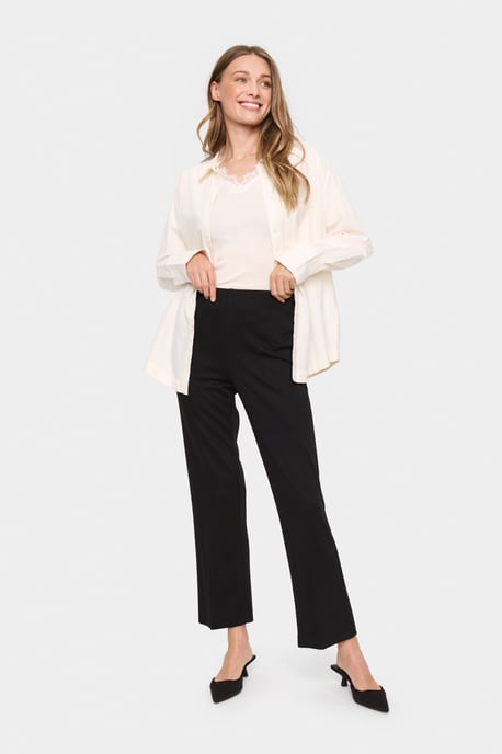 Pants-knitted Casual fit Black - Image 2