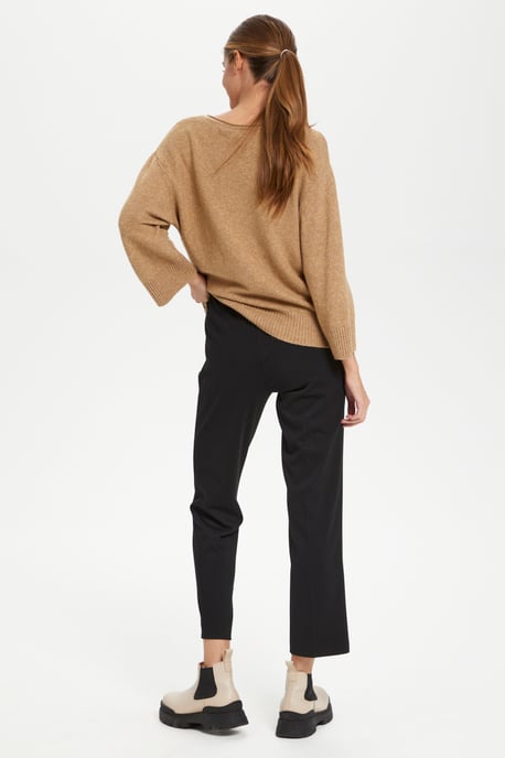 Pants-knitted Casual fit Black - Image 3