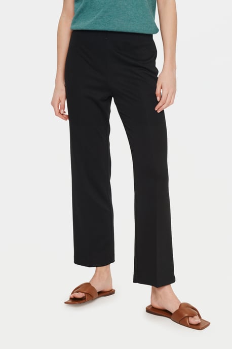 Pants-knitted Casual fit Black - Image 4