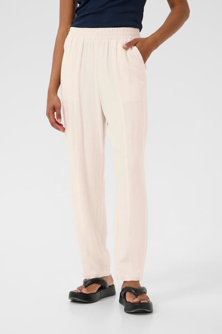 Casual pants Regular fit Light Sand Linen - Image 3