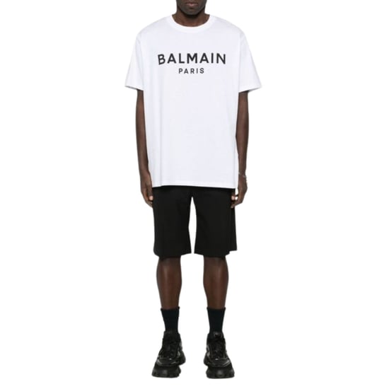Balmain Paris Bold Brand Logo White T-Shirt - Image 2