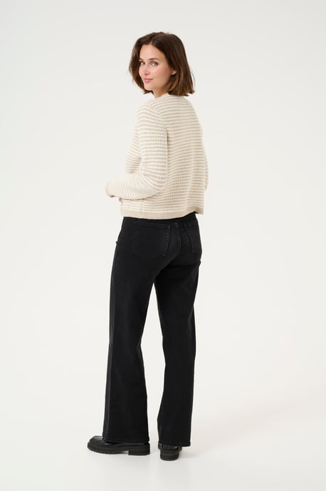 Knitted cardigan Regular fit Feather Grey/ Chalk Structure - Image 4