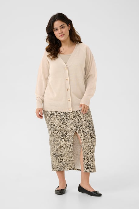 Knitted cardigan Regular fit Feather Gray Melange - Image 1