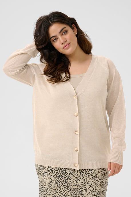 Knitted cardigan Regular fit Feather Gray Melange - Image 3