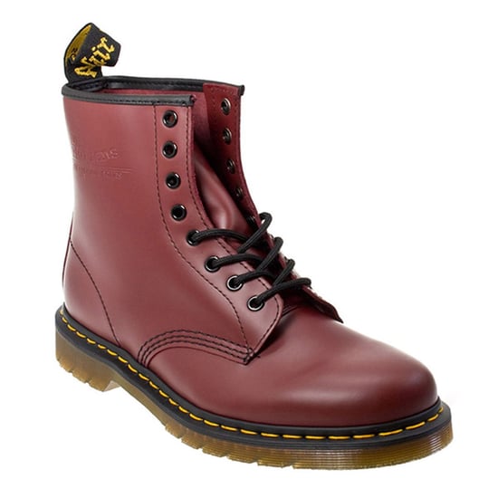 Shop Voor Dr. Martens 1460 Gladde Vrouwelijke Kersenrode Leren Laarzen - Image 2