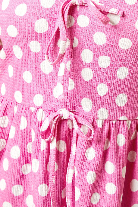 Petite Bow Tie Front Puff Sleeve Top - Image 5