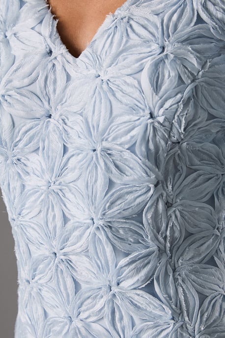 Floral Pleated Sleeve Pencil Dress - Image 5