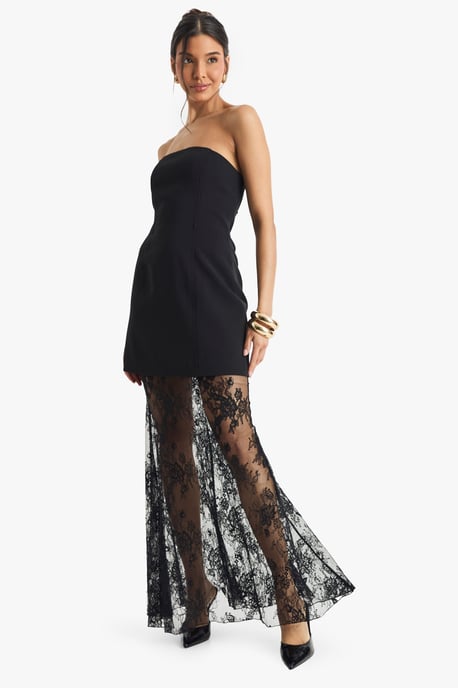 Premium Structured Lace Maxi Dress - Image 1