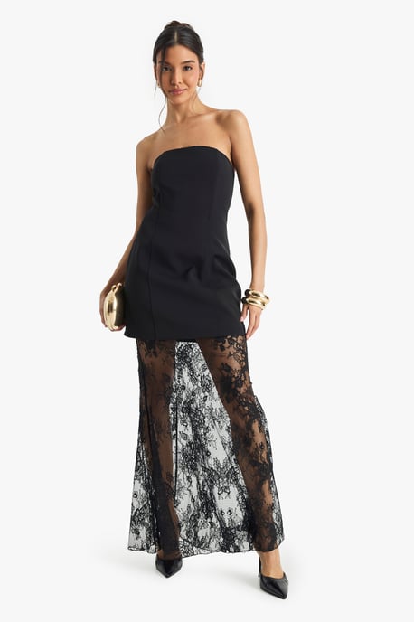 Premium Structured Lace Maxi Dress - Image 3