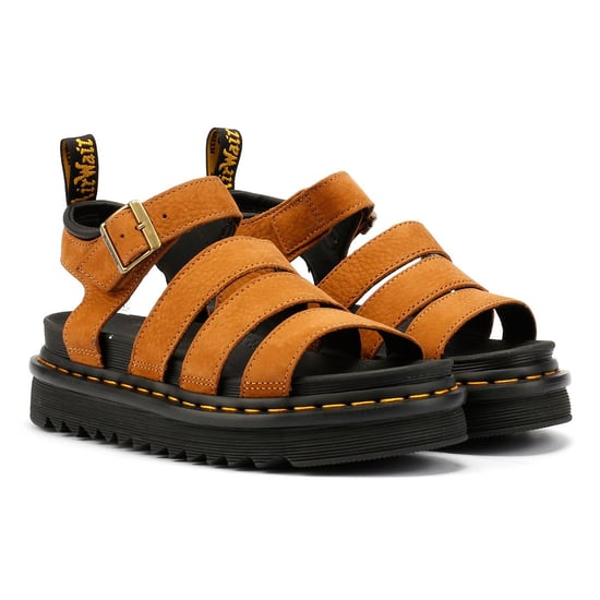 Dr. Martens Blaire Tumbled Nubuck Women's Desert Brown Sandals - Image 1