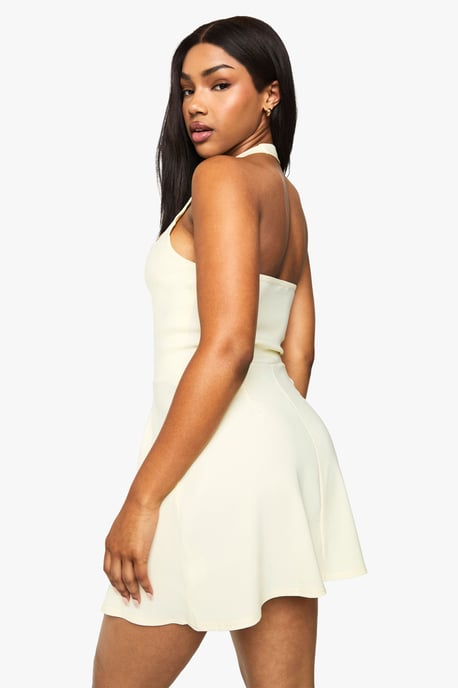 Bengaline Square Neck Skater Dress - Image 2