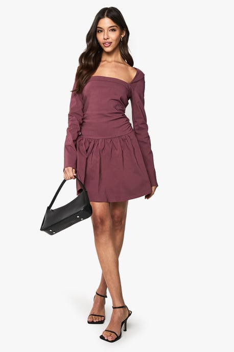 Long Sleeve Skater Mini Dress - Image 3