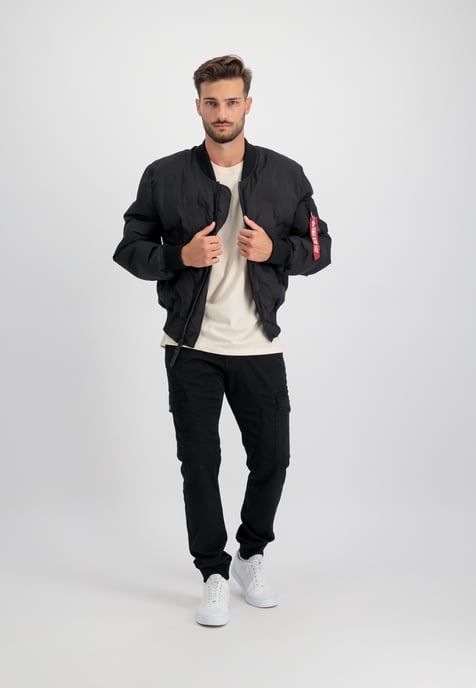 MA-1 Embroidery Logo Puffer Bomber Jacket - Image 2