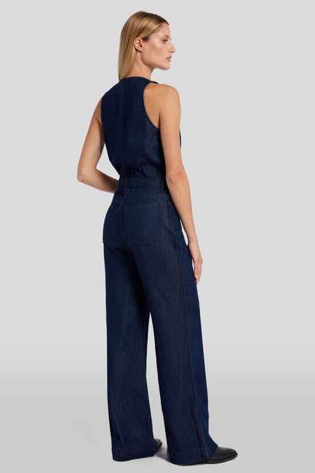 Ladies Wide Leg Tailored Jumpsuit - Image 4