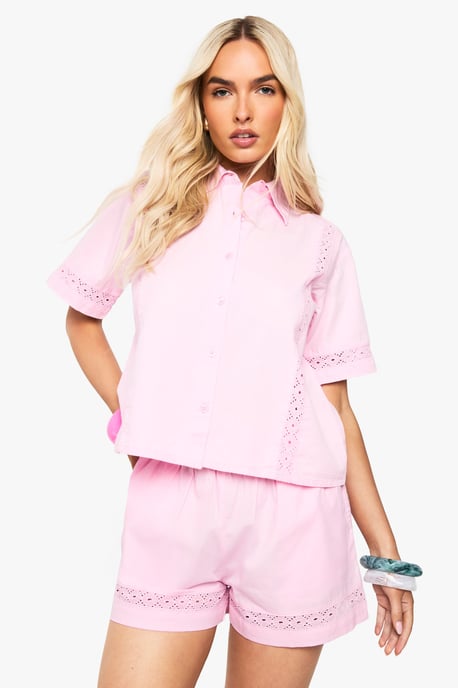 Embroidered Poplin Resort Shirt - Image 1